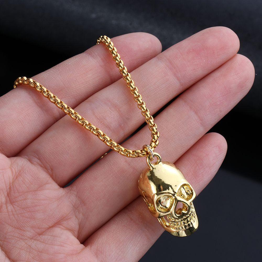 Vòng cổ Mặt Đầu Lâu Phong Cách Gothic Cổ Điển Cho Nam