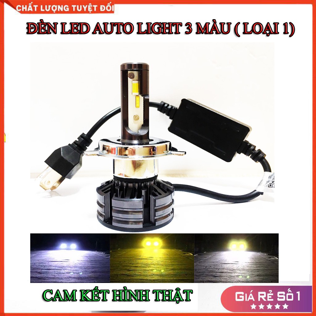 ĐÈN PHA LED T6 CAO CẤP - 3 MÀU SÁNG GẮN OTO- XE MÁY -giá 1 bóng