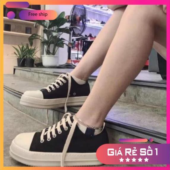 [ 💝 GIÁ SALE] Giày rick owen cổ thấp 🌟 R🔥E🔥P 1:1 VN đế thơm Full box + Bill