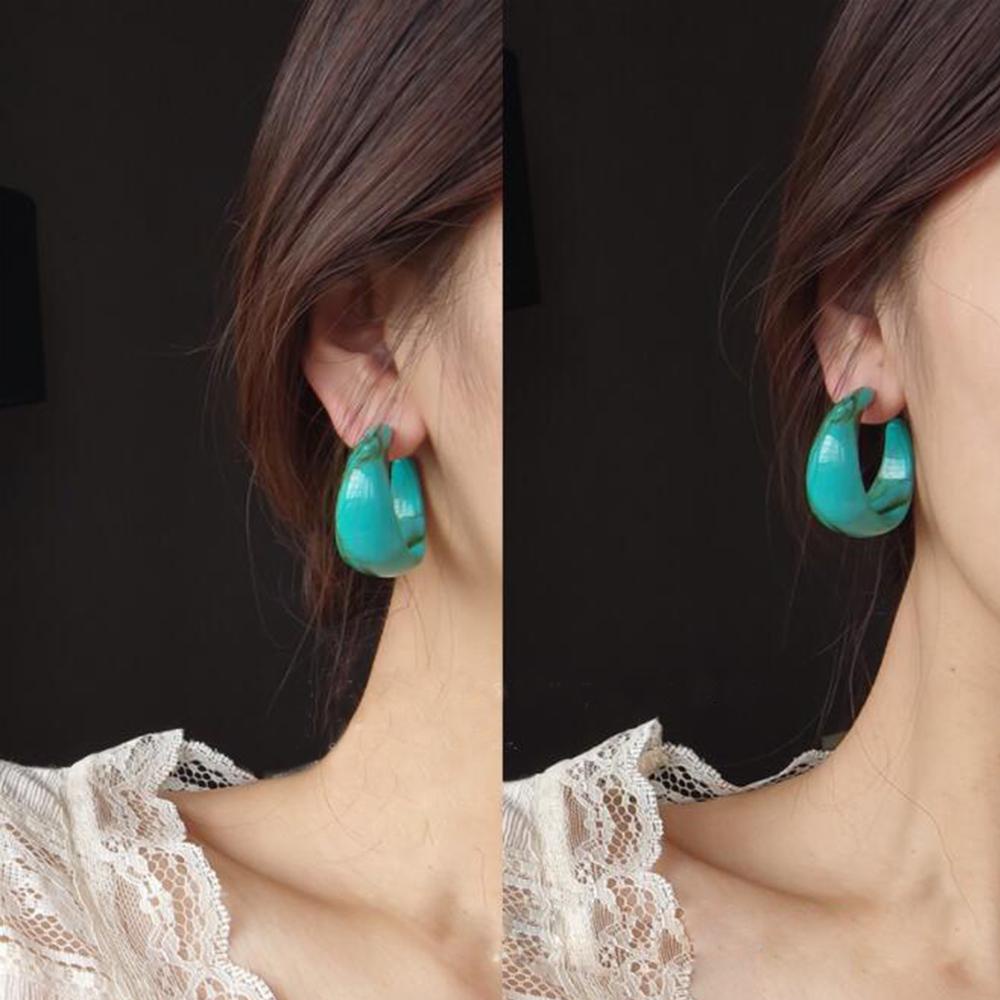 Bông Tai Nhiều Màu Sắc Bằng Acrylic Thời Trang Cho Nữ