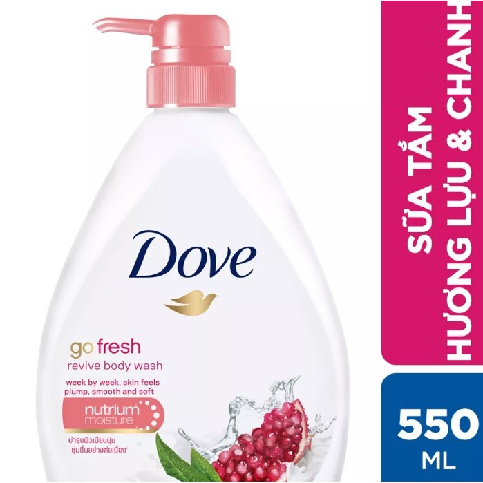 Sữa tắm dưỡng ẩm Dove Hương Lựu và Chanh 550ml