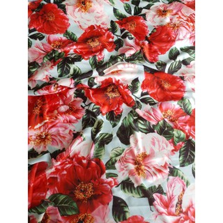 Vải lụa satin hoa