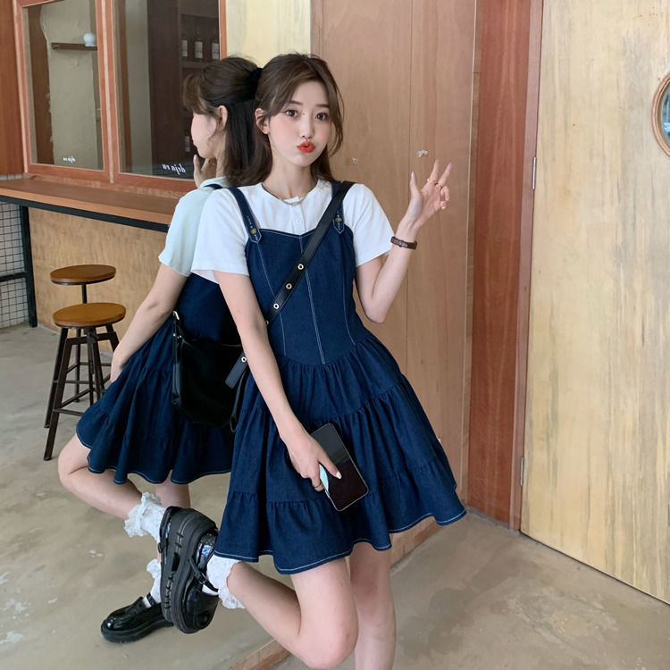 Đầm Yếm Jean Ôm Eo Thời Trang Mùa Hè 2021 (Giao Hàng Trong 6 Ngày) | BigBuy360 - bigbuy360.vn