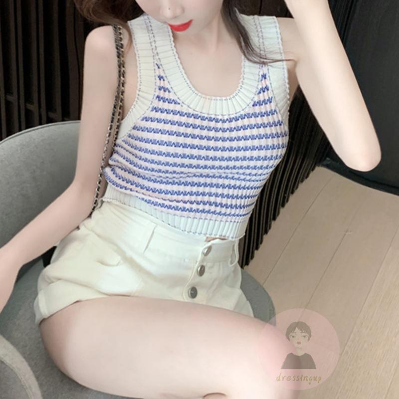 Áo Croptop Không Tay Thời Trang Mùa Hè Dành Cho Nữ