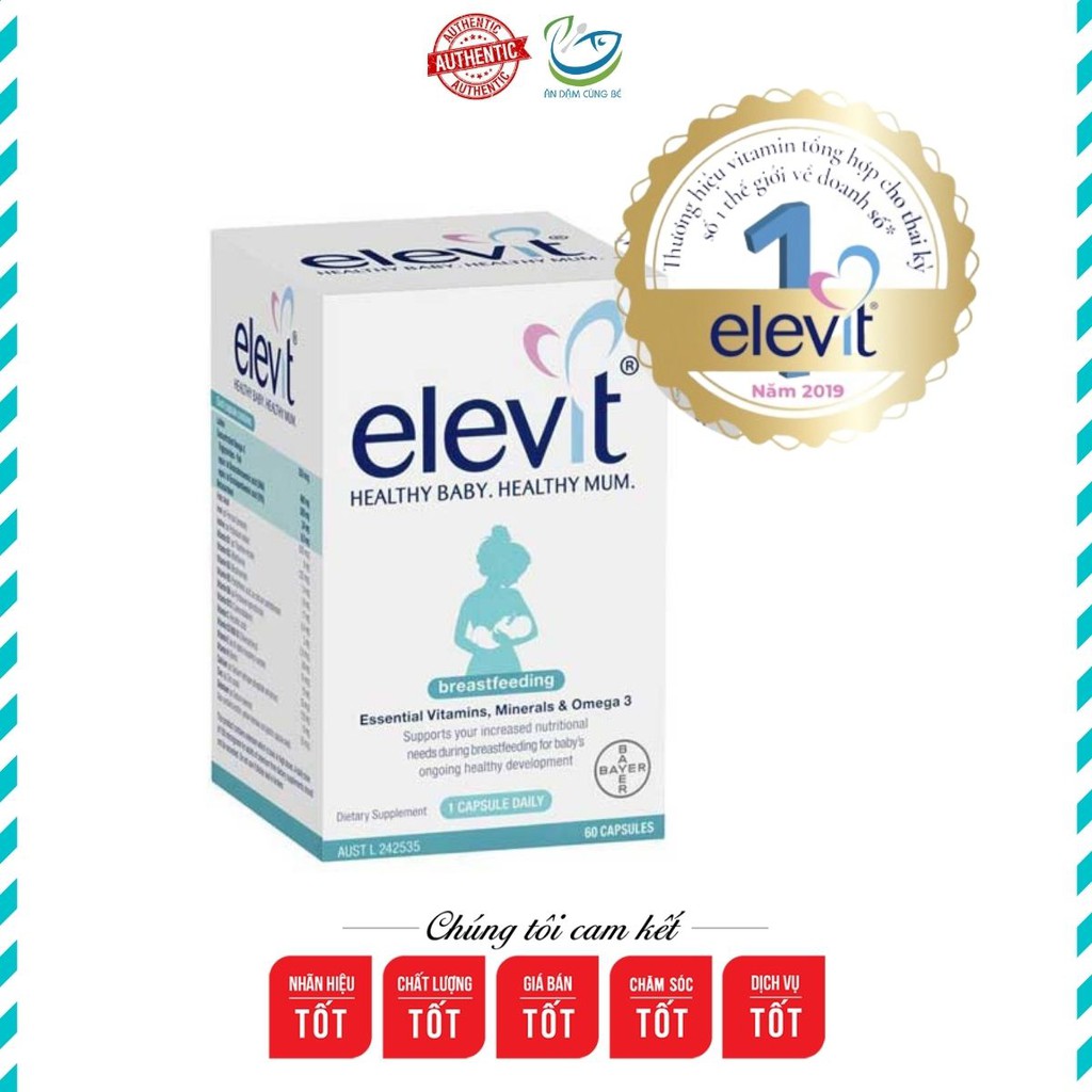 Vitamin Elevit bú tổng hợp vitamin cho mẹ sau sinh bổ sung khoáng chất omega 3 chính hãng Úc 22703