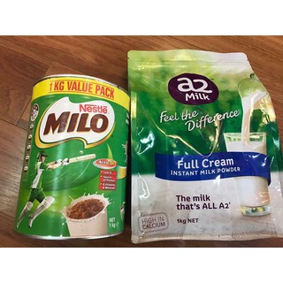 Sữa Milo 1kg & A2 hộp 850gr Úc date 2023