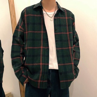 (RẺ VÔ ĐỊCH) Áo khoác sơ mi ca rô oversize