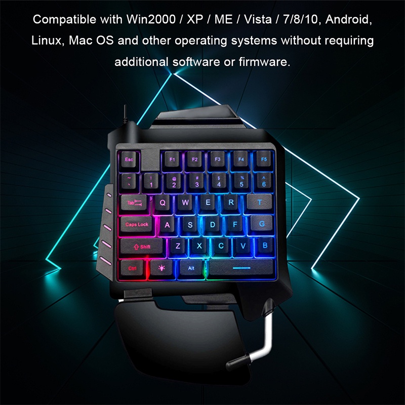 ### Bàn PhíM Cơ Một Tay, TíCh HợP ĐèN Led RGB