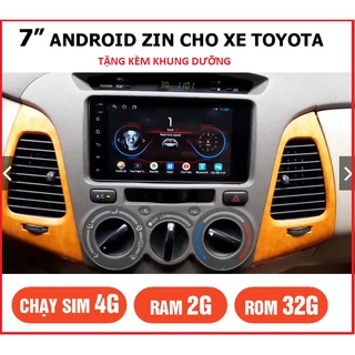 Màn Hình Android 7 inch Cho Các Dòng Xe TOYOTA - Đầu DVD Android Tặng Kèm MẶT DƯỠNG Toyota