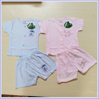 Bộ Quần Áo 100% Cotton HN Kid Từ 2kg-12kg Cộc Tay Mền Mịn Cho Bé