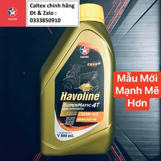 [ CHÍNH HÃNG ] Nhớt xe ga bán tổng hợp Caltex Havoline SuperMatic4T Semi Synthetic 10w40