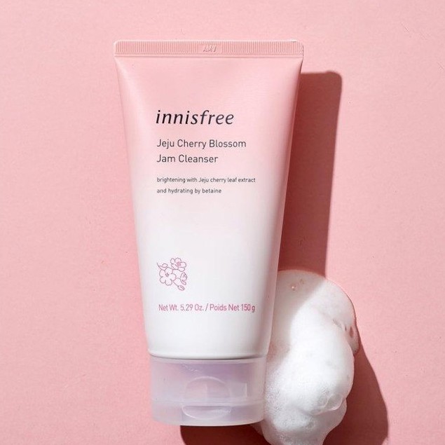 Sữa rửa mặt dưỡng ẩm, sáng da Innisfree Cherry Blossom Jam Cleanser 150g