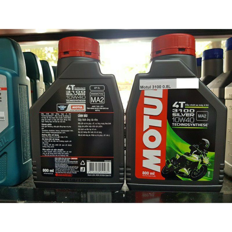 1 lít - Dầu nhớt MOTUL 3100 Silver 10w40 dùng cho xe máy 4 thì