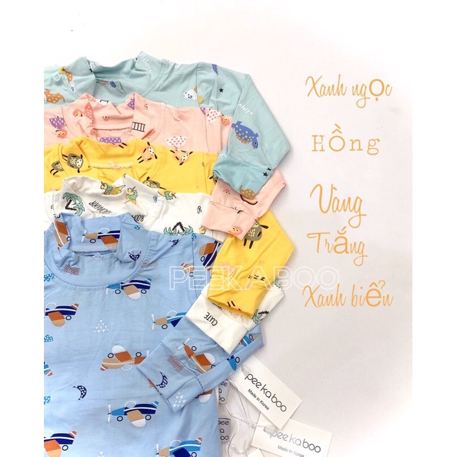 Áo Dài Tay Thun Lạnh Cổ Cao Cho Bé 10-20kg (ảnh chụp thật) sỉ,lẻ