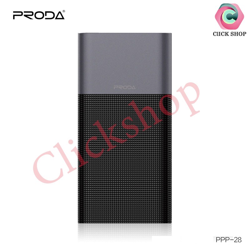 Proda PPP 28 Pin sạc dự phòng remax Proda PPP 28 dung lượng 10000mAh 2 ra vào USB/ 1 cổng vào Micro