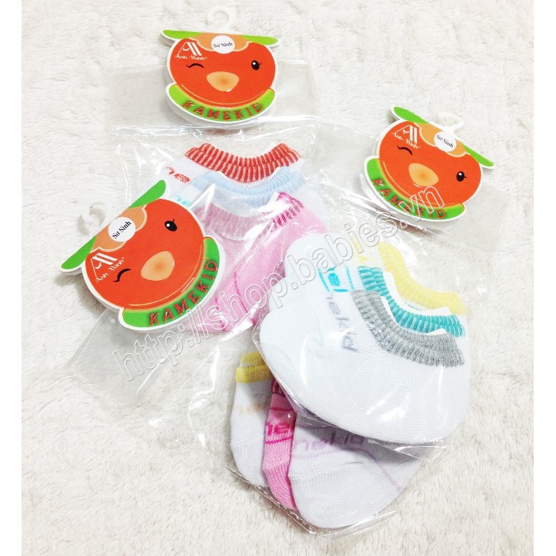 Set 3 đôi vớ sơ sinh Kamekid ( cho bé 3-6kg )