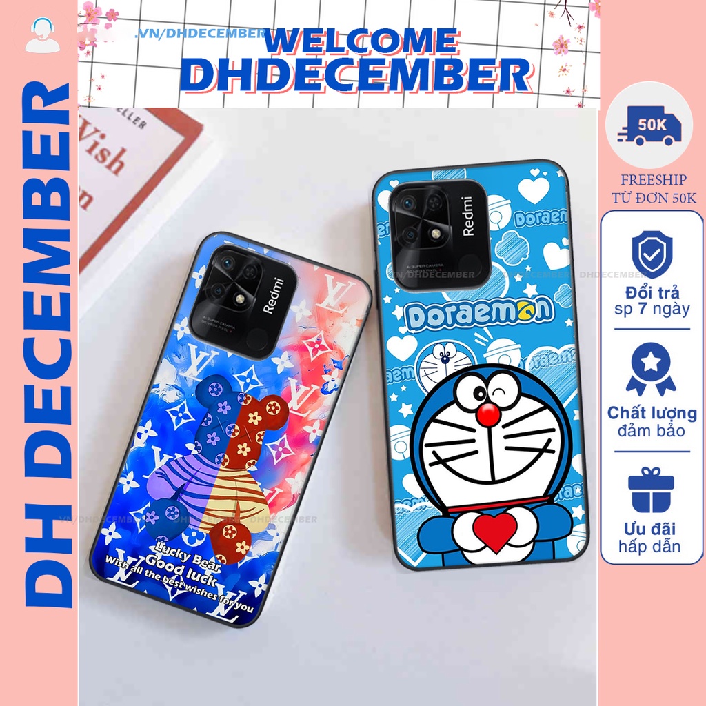 Ốp lưng Xiaomi REDMI 10C in hình gấu K@ws, gấu nâu, dor@emon RẺ- ĐẸP- BỀN