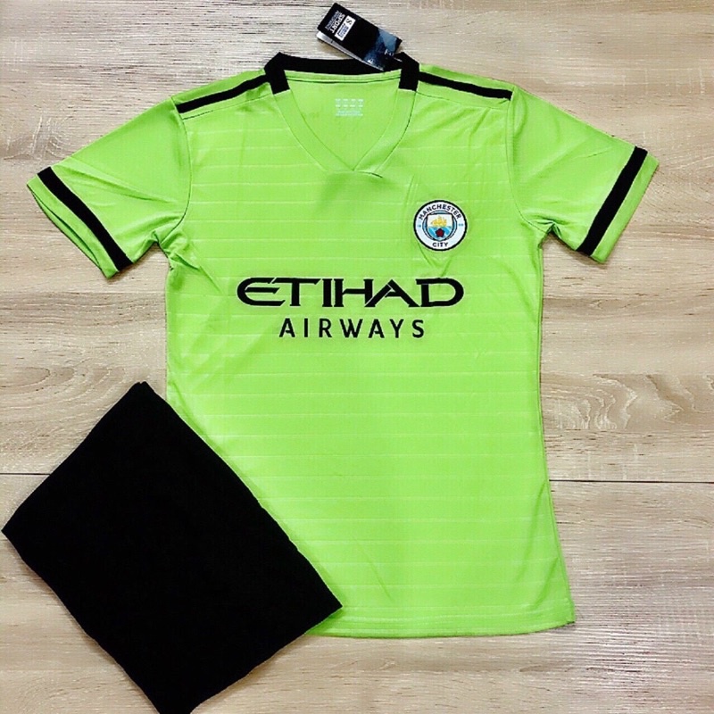 Áo bóng đá MC, bộ áo đá bóng manchester city thun thái