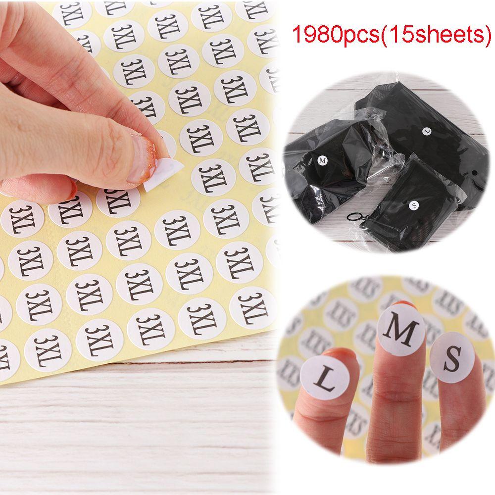 Set 1980 Nhãn Dán Phân Loại Quần Áo DIY