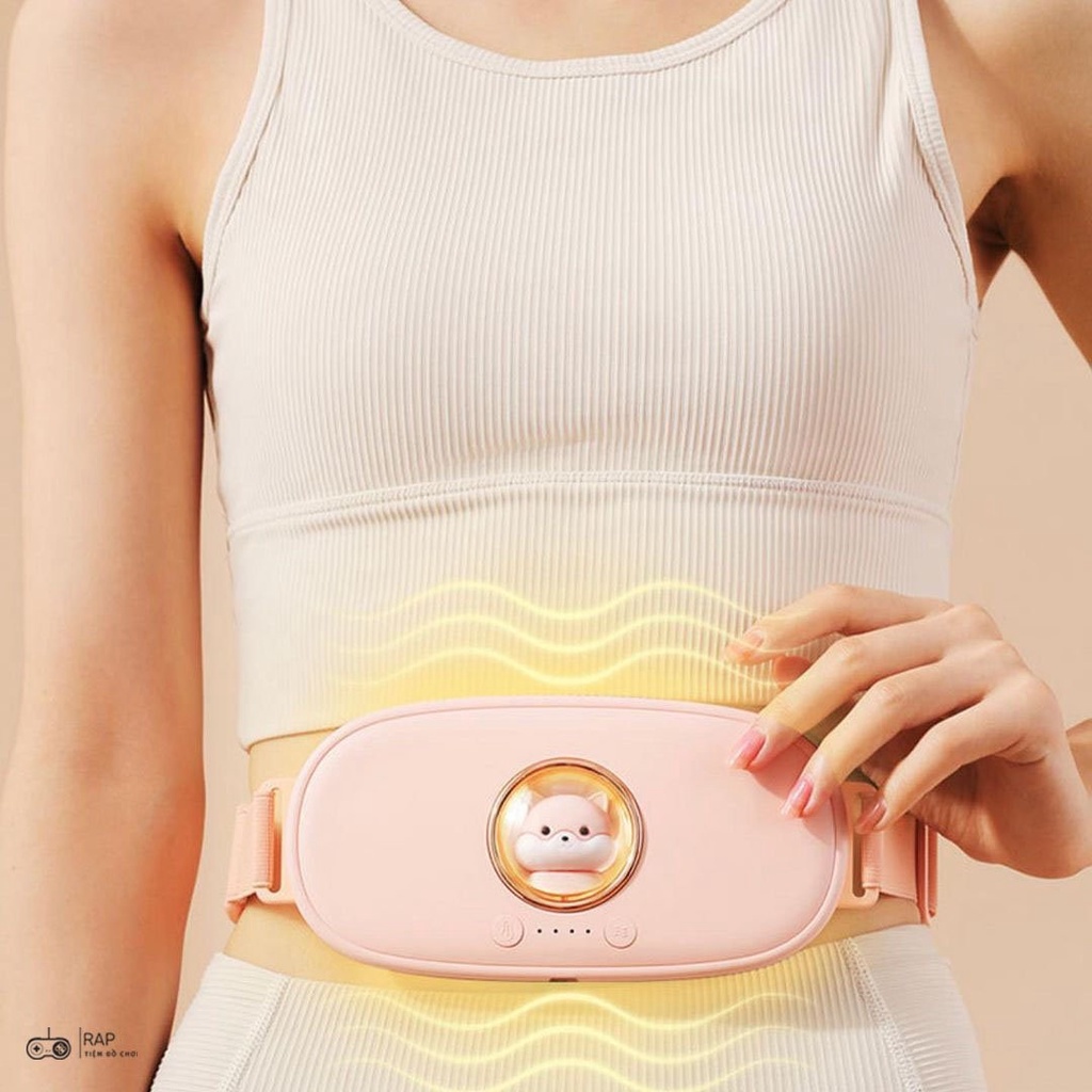 Đai massage Ráp làm ấm bụng giảm đau bụng đau lưng cho phụ nữ đến kì, chườm nóng giảm đau bụng kinh,hồi phục da sau sinh
