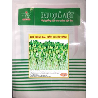 Hạt giống rau mầm củ cải trắng gói 1 kg