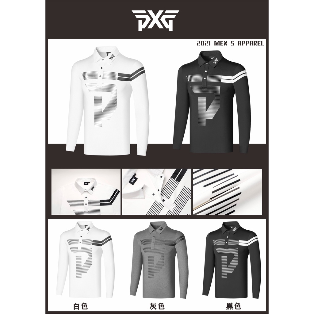 PXG Mới Golf Quần Áo Nam Miễn Phí Nhanh Chóng Làm Khô Dài Tay POLOÁo Sơ Mi golf Của Nam GiớiTÁo Sơ Mi 5ifK
