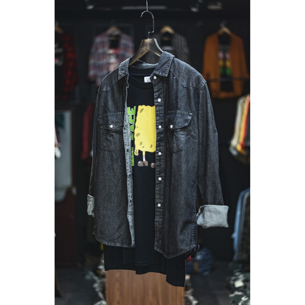 Áo Sơ Mi Dài Tay denim Nam Nữ