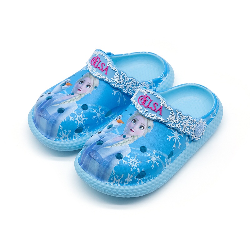 Giày Sandal Bằng EVA Đế Mềm Nhẹ Chống Trượt Hình Disney Cho Bé Gái Elsa-0615