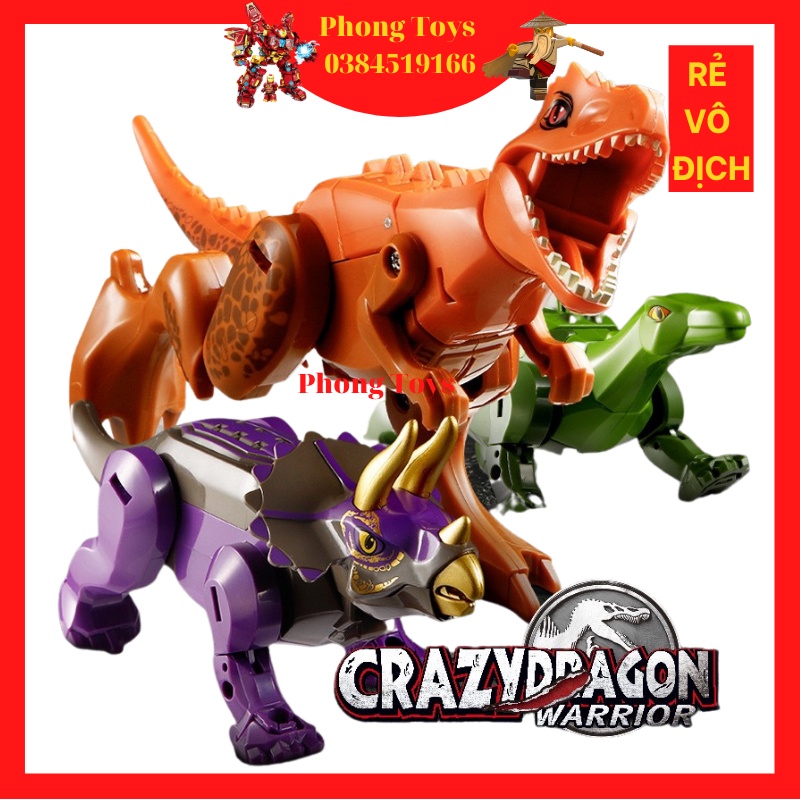 [Có sẵn] [Ảnh thật] LẮP RÁP KHỦNG LONG BẠO CHÚA DINOSOUR T-REX BIẾN HÌNH ROBOT NGƯỜI MÁY KHỦNG LONG