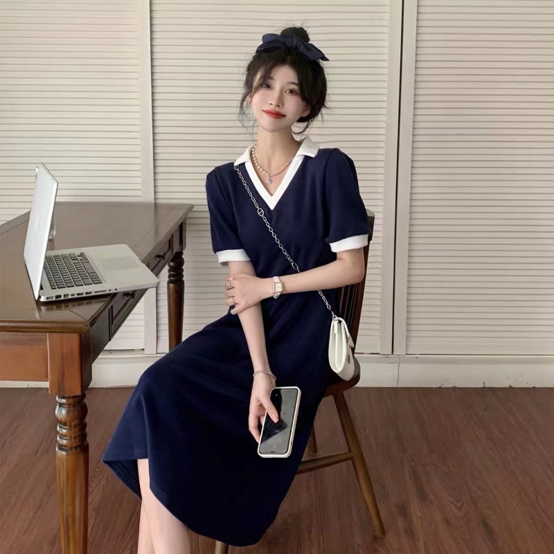 Đầm Perty dáng chữ A cổ V phong cách hè mới