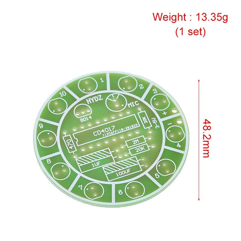 Bộ Đèn Led Điện Tử Nhiều Màu Sắc Sáng Tạo Cd4017 Cho Phòng Thí Nghiệm Điều Khiển Bằng Giọng Nói