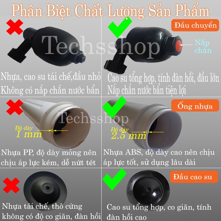 Dụng cụ thông tắc bồn cầu cống nước bằng khí nén - súng thông bồn cầu bằng khí nén loại 3