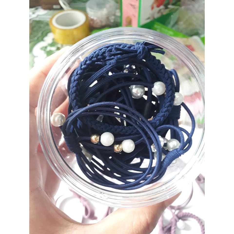 Hộp Chun Buộc Tóc Siêu Xinh 12 Chiếc