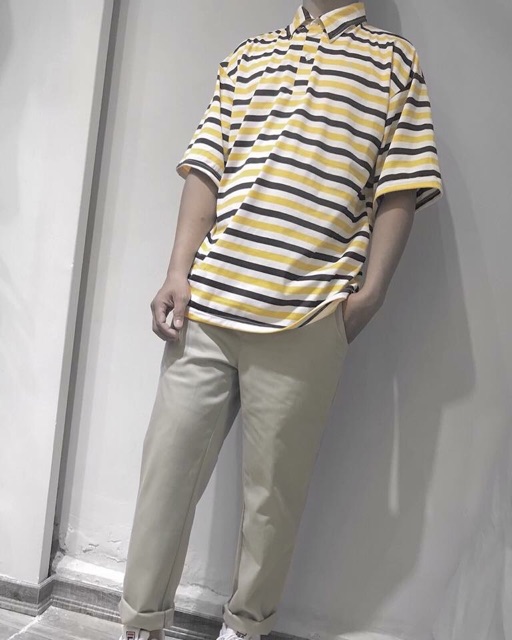 COMBO 3 ÁO POLO SỌC UNISEX HÀN QUỐC [ĐƯỢC CHỌN MÀU VÀ SIZE] [ẢNH CLIP THẬT] | BigBuy360 - bigbuy360.vn