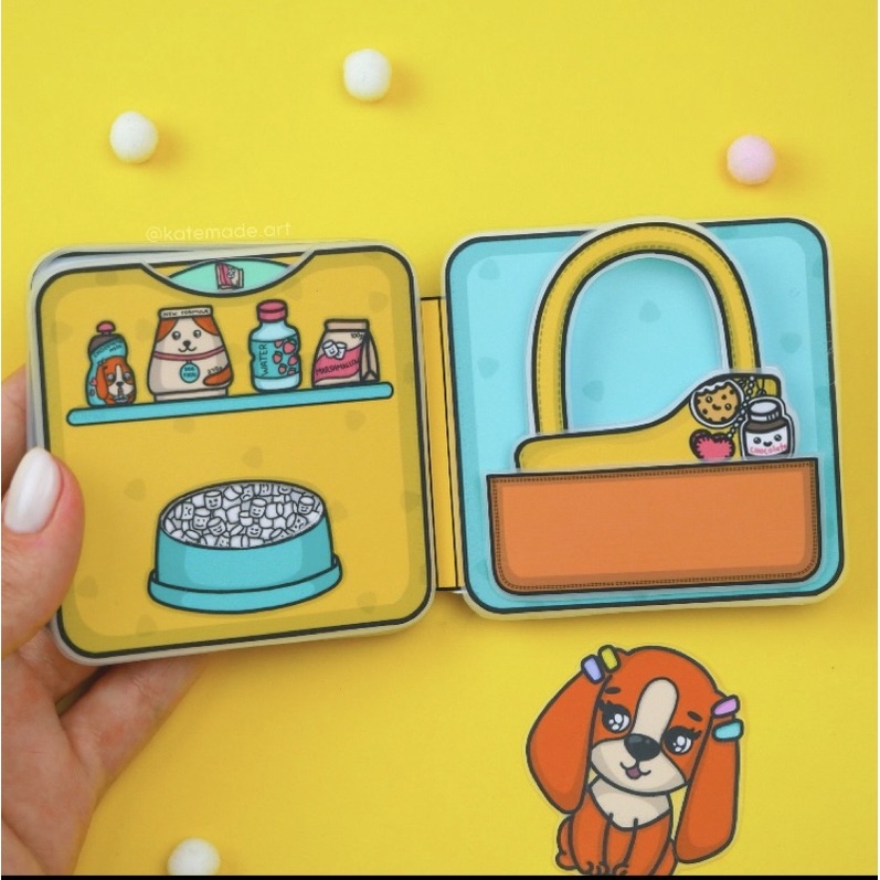 NGÔI NHÀ BÚP BÊ GIẤY CÚN CON VÀNG