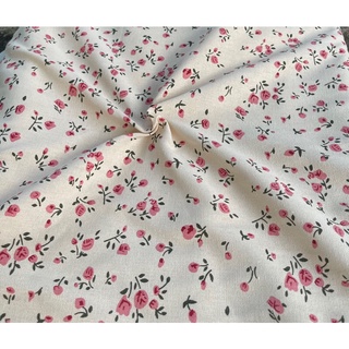 vải Linen cao cấp hoa hồng