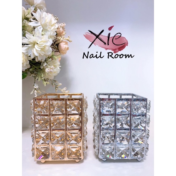 LỌ KIM CƯƠNG ĐỰNG CỌ / ĐỰNG BÚT - XIE dụng cụ nail&amp;mi