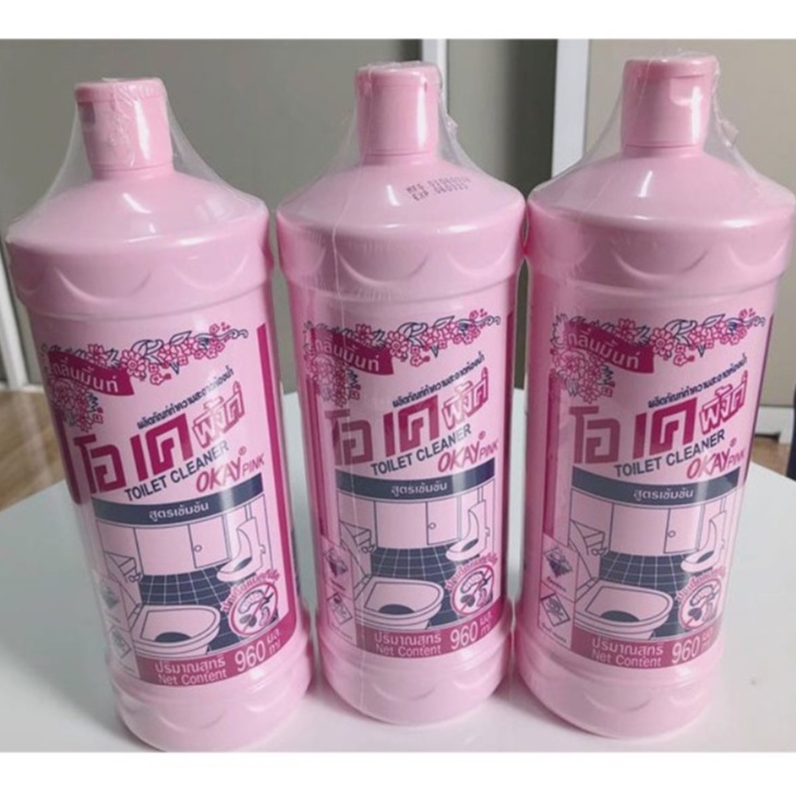 [HÀNG THÁI] Tẩy Bồn Cầu Okay Pink Thái Lan 960ml