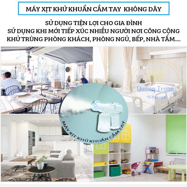 Máy xịt khử khuẩn cầm tay CK18 - Phun khử trùng Nano không dây chống dịch tiện dụng cho gia đình