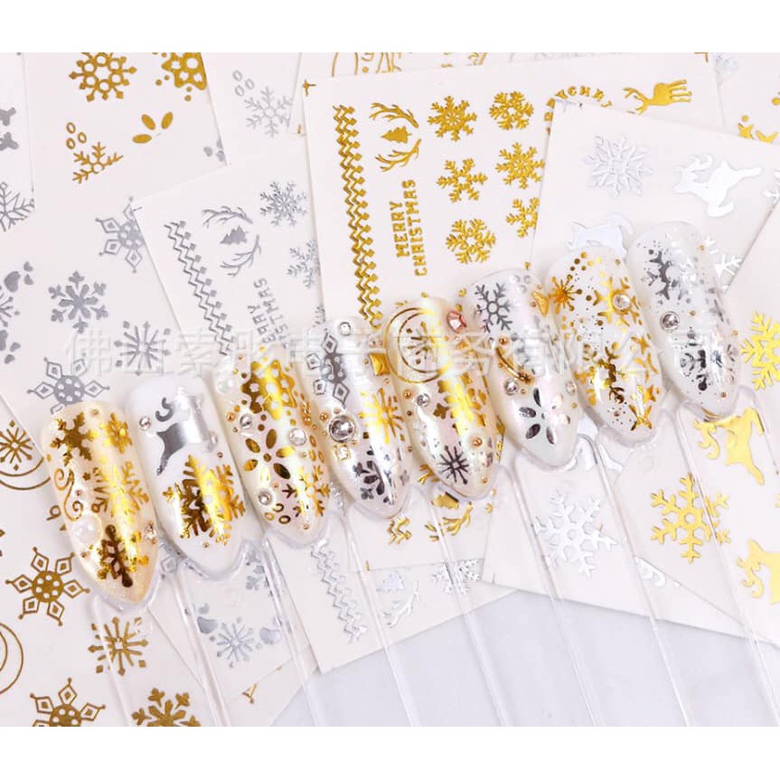 Set 15 tấm hình dán sticker Nước noel