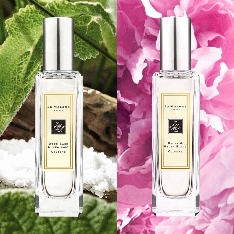 Set nước hoa nữ Jo Malone Wood sage & Sea salt + Peony & Blush Suede 30ml x2