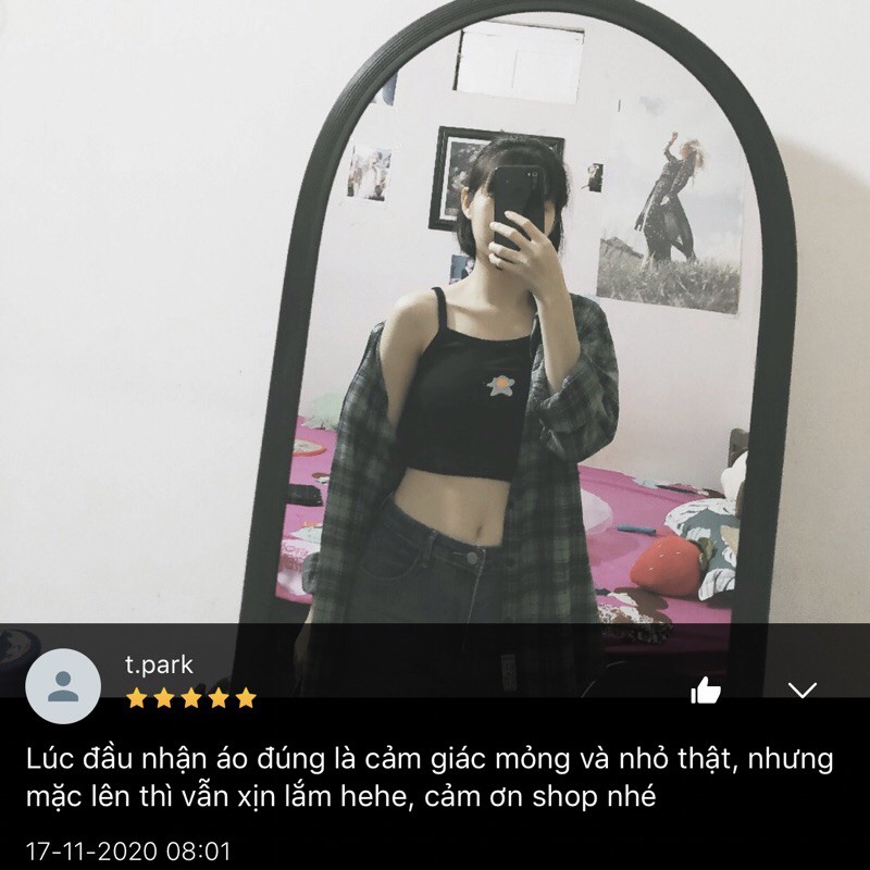 [Mã FAMAYWA giảm 10K đơn 50K] Áo croptop body 2 dây Ulzzang hình trứng rán hot hít | BigBuy360 - bigbuy360.vn