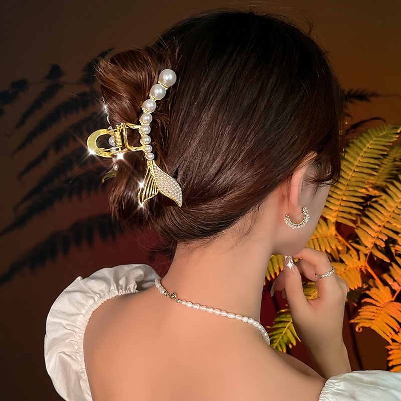 Kẹp Tóc Hình Đuôi Cá Đính Đá Thời Trang Cho Nữ