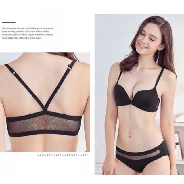 Set đồ lót nữ ❤️FREESHIP❤️ Bộ đồ lót đúc su trơn cài trước - Áo lót nữ không gọng siêu nâng đẩy ngực tạo khe | BigBuy360 - bigbuy360.vn