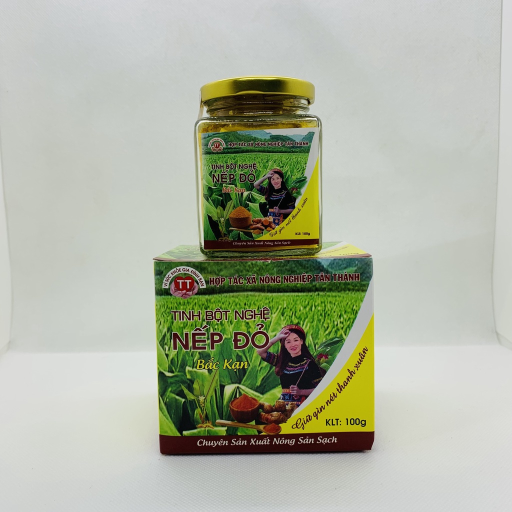 Tinh bột nghệ nếp đỏ TT Vì sức khỏe gia đình bạn TNDO 100g