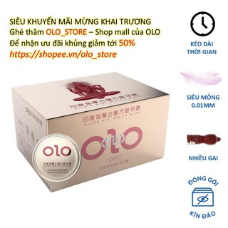 [ Hàng Siêu Cấp ] Bao cao su OLO gân gai siêu mỏng kéo dài thời gian - Hộp 10c