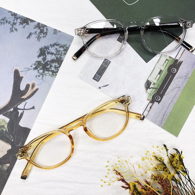 Mắt Kính Gọng Tròn Chống Bức Xạ Phong Cách Hàn Quốc Cổ Điển Thời Trang Cho Nữ