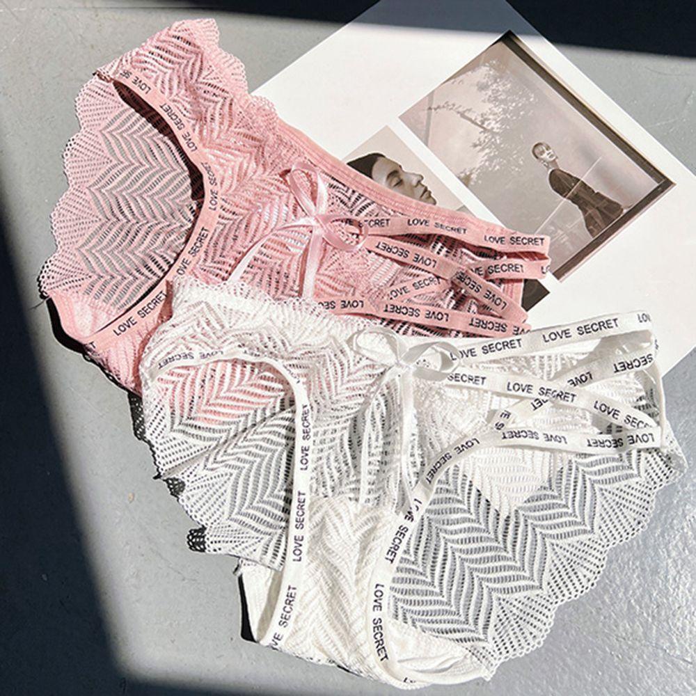 Quần Lót Ren Lưng Thấp Co Giãn Dây Đan Chéo Chữ Rỗng Gợi Cảm