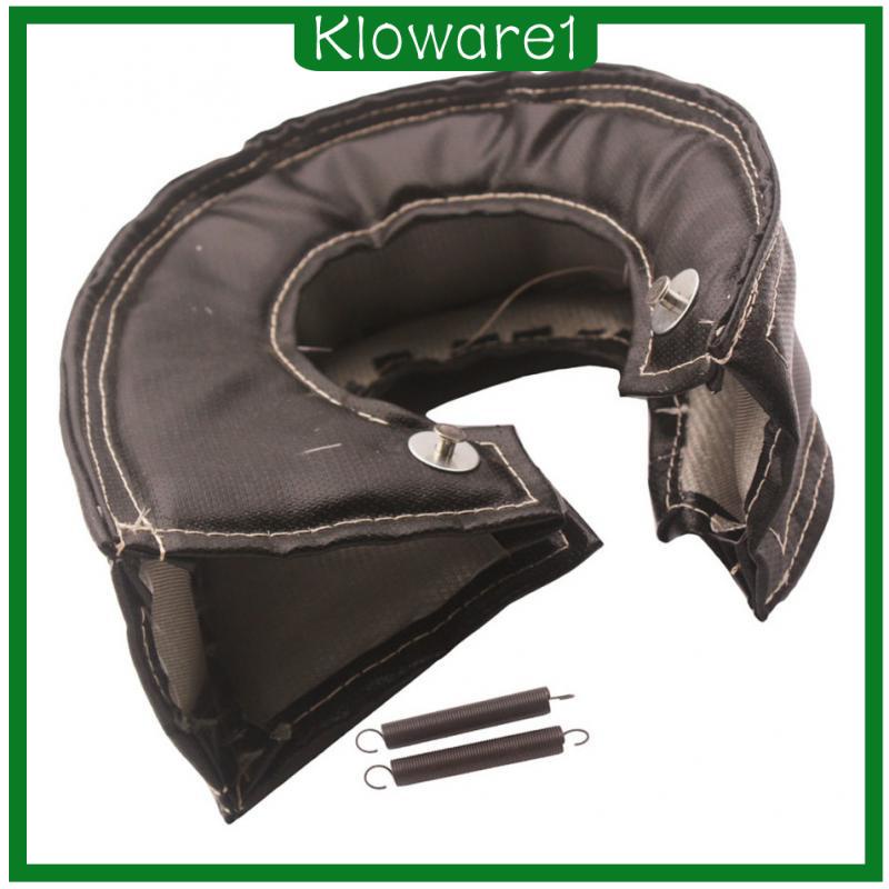 [KLOWARE1] Fiber T6 Turbo Charger BLANKET heat shield cover BLACK  , w/ 2 Springs