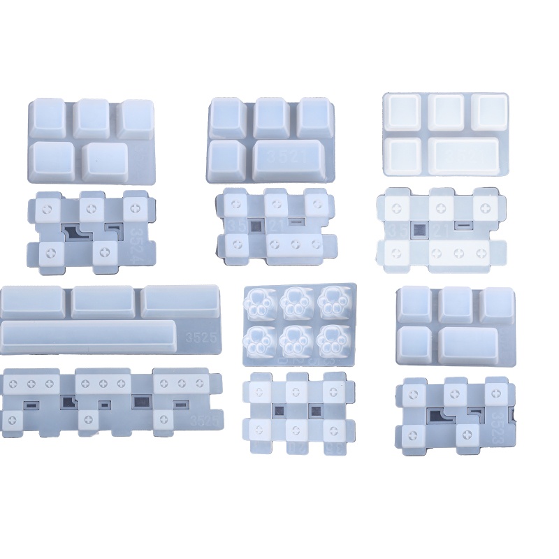 Khuôn Nhựa Epoxy Hình Dấu Chân Mèo Dễ Thương Làm Nút Bàn Phím Cơ Chơi Game